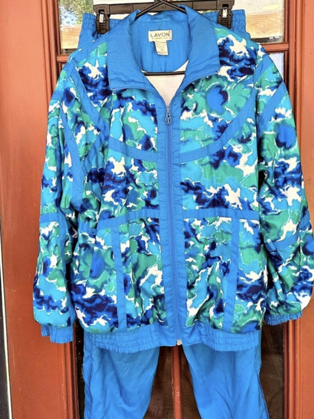 Vintage Lavon Women's Blue & Green Track Suit